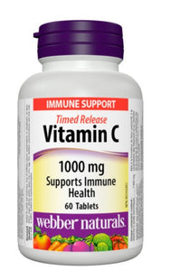 Webber Naturals Vitamin C Time Release 1000mg, 60 tablets
