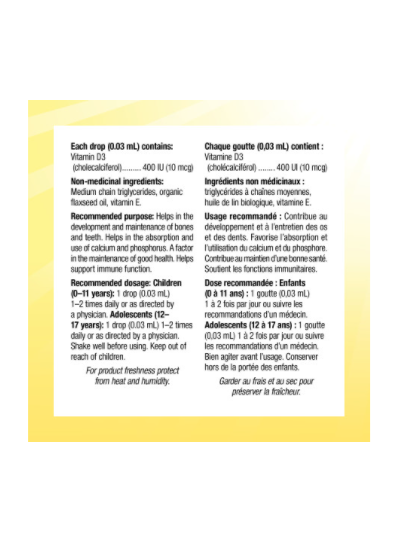 Sesame Street Daily Sunshine Vitamin Baby D 400 IU, 10ml