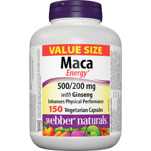 Webber Naturals Maca with Ginseng, 150 caps