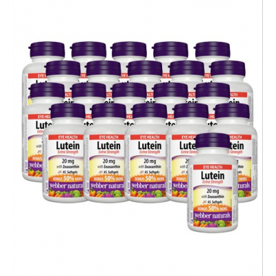 (Promotional Item) Webber Naturals 21x Lutein with Zeaxanthin, 20mg, 45 softgels Bonus Size
