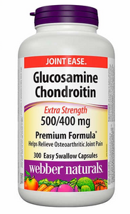 Webber Naturals Glucosamine & Chondroitin, Extra Strength, 900 mg, 300 caps