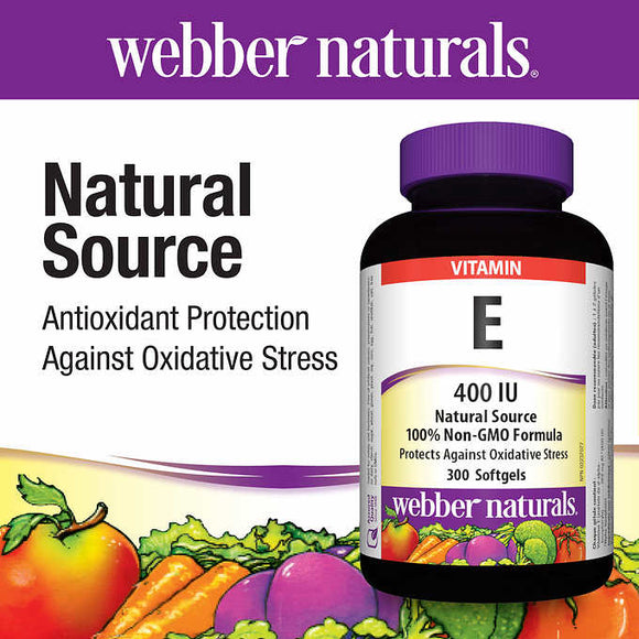 Webber Naturals Vitamin E, 400IUm 300SG