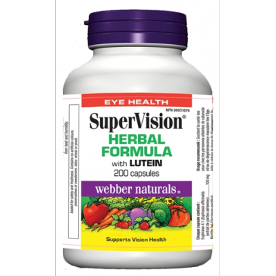 Webber Naturals SuperVision Herbal Formula with Lutein, 200 caps