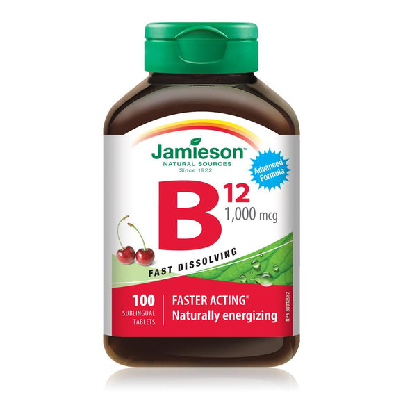 Jamieson Vitamin B12 1000 mcg Methylcobalamin Fast Dissolving 100 tabs