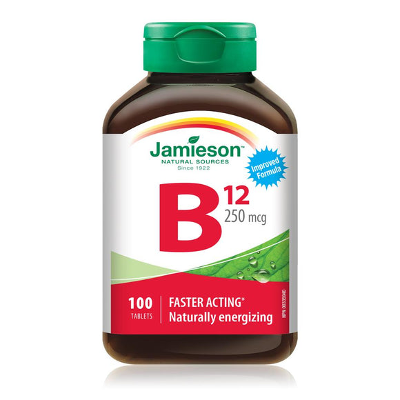Jamieson 维生素B12甲基钴胺素，250 mcg，100片