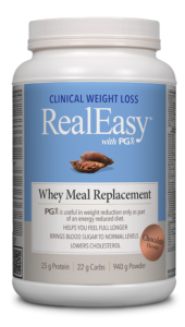 Natural Factors RealEasy™ with PGX® Whey Meal Replacement , Chocolate, 940g