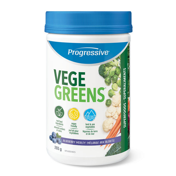 Progressive 超級綠色食物營養粉，混合藍莓味，265g