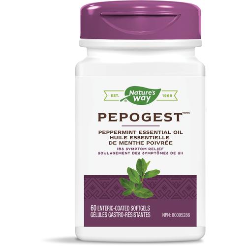 Nature's Way Pepogest™, Peppermint Essential Oil, 60 softgels