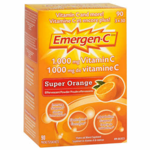 Emergen-C Vitamin C Effervescent Powder, Super Orange, 90 packets