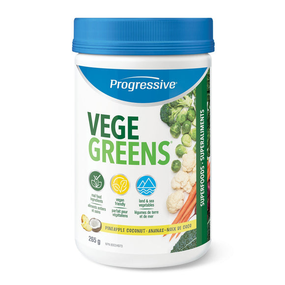 Progressive 超级绿色食物营养粉，菠萝椰子味, 265g