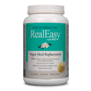 Natural Factors RealEasy™ with PGX® Vegan Meal Replacement Vanilla Flavour, 830g