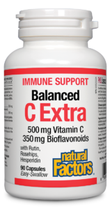 Natural Factors Balanced C Extra 500 mg / 350 mg · with Rutin, Rosehips, Hesperidin, 90 Capsules