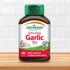 Jamieson Odorless Garlic, 500 mg, 300 softgels