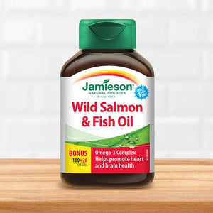 Jamieson Wild Salmon and Fish Oil 1000mg,  bonus 180+20SG