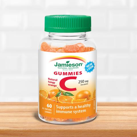 Jamieson Vitamin C Gummies, Tangy Orange  60 gummies