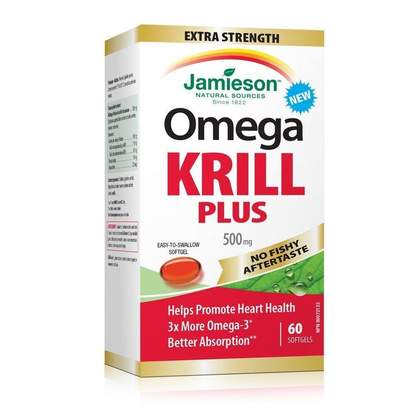 Jamieson Omega Krill Plus 500 mg, 60 softgels 健美生