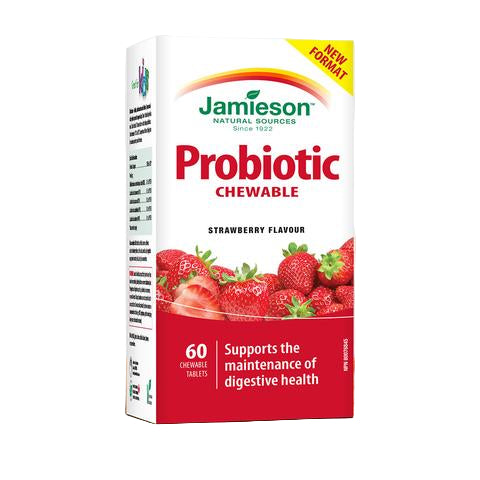 Jamieson Chewable Probiotic, Strawberry Yogurt, 60 tabs 健美生