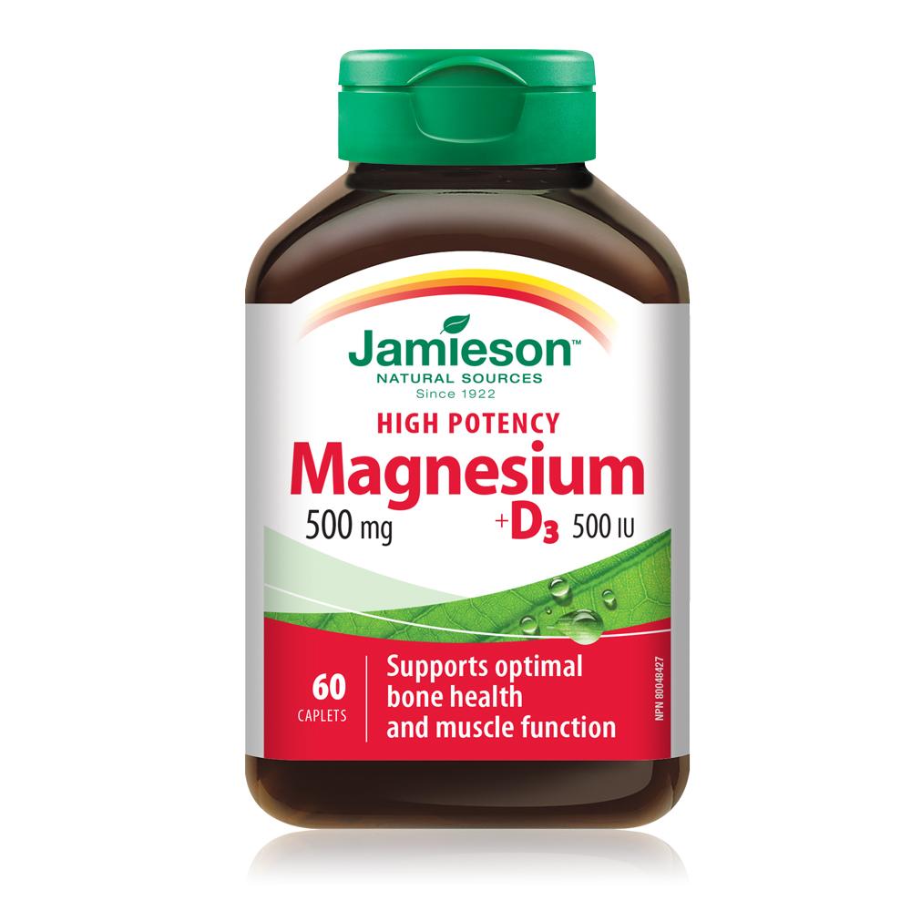 Jamieson Magnesium & Vitamin D3 60 caplets