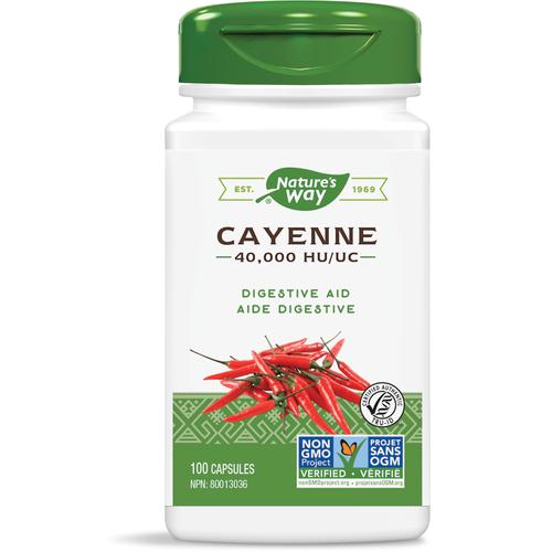 Nature's Way Cayenne 40,000 HU 450mg 100 caps Canada