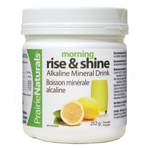 Prairie Naturals Morning Rise and Shine pH Balancing Lemon, Aloe, Mineral Drink, 252g