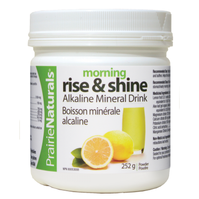 Prairie Naturals Morning Rise and Shine pH Balancing Lemon, Aloe, Mineral Drink, 252g