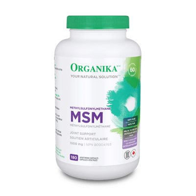 Organika MSM (Methyl-Sulfonyl-Methane), 1000 mg, 180 capsules