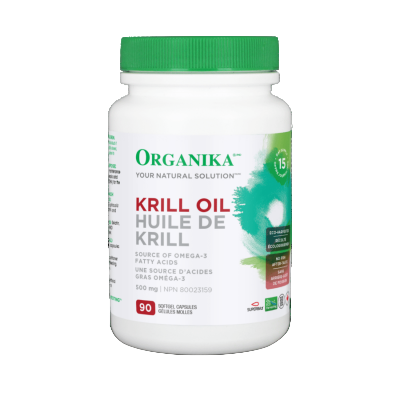 优格康 Organika Krill Oil, 500 mg, 90 softgels Canada