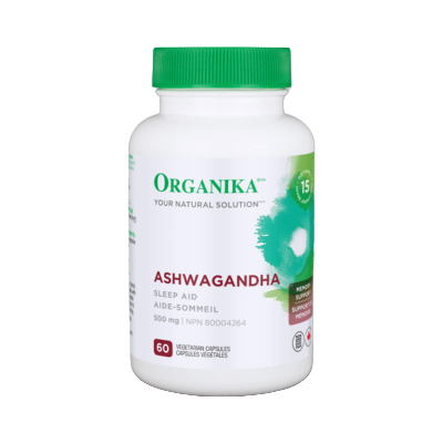 优格康 Organika Ashwagandha, 500mg, 60 Vcaps Label version Canada