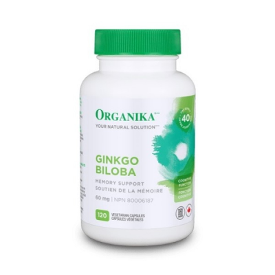 Organika Ginkgo Biloba Extract, 60 mg, 120 vcapsules