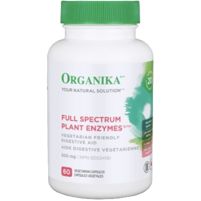 优格康 Organika Full Spectrum Plant Enzymes, 500mg, 60 vegetarian capsules
