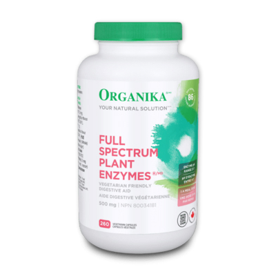 Organika Full Spectrum Plant Enzymes, 500mg, 260 vegetarian capsules