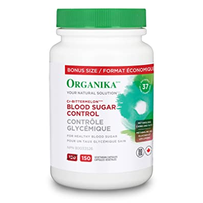 Organika blood sugar control CR-Bitter Melon, 50 mcg bonus Size 120+30 capsules