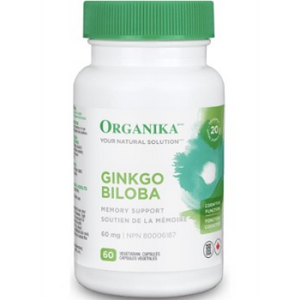 Organika Ginkgo Biloba Extract, 60 mg, 60 vcapsules