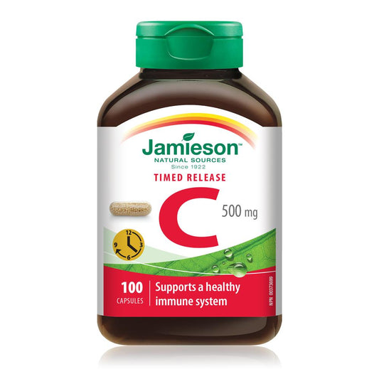 Jamieson Vitamin C,  500 mg, Time Release 100 capsules Canada