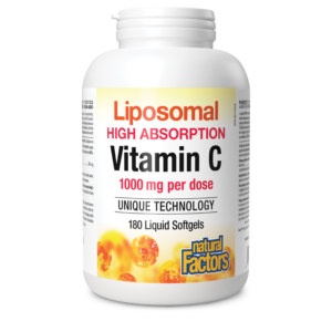 Natural Factors Liposomal Vitamin C 1000 mg · High Absorption,  180 Liquid Softgels