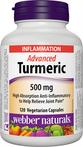 Webber Naturals Advanced Turmeric, 500 mg, 120 vcaps