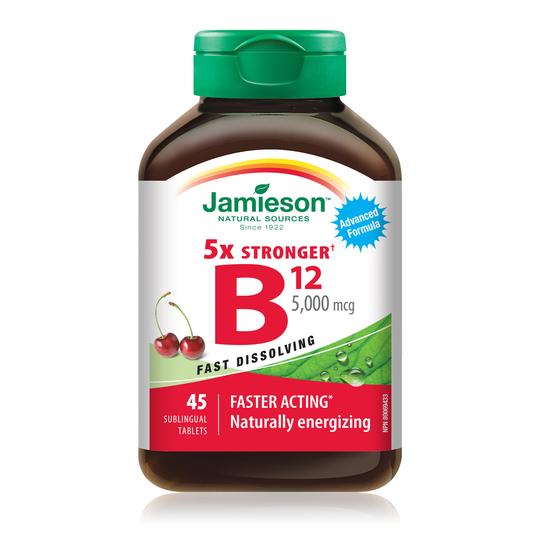 Jamieson B12 5000 mcg 45 Sublingual tablets 健美生