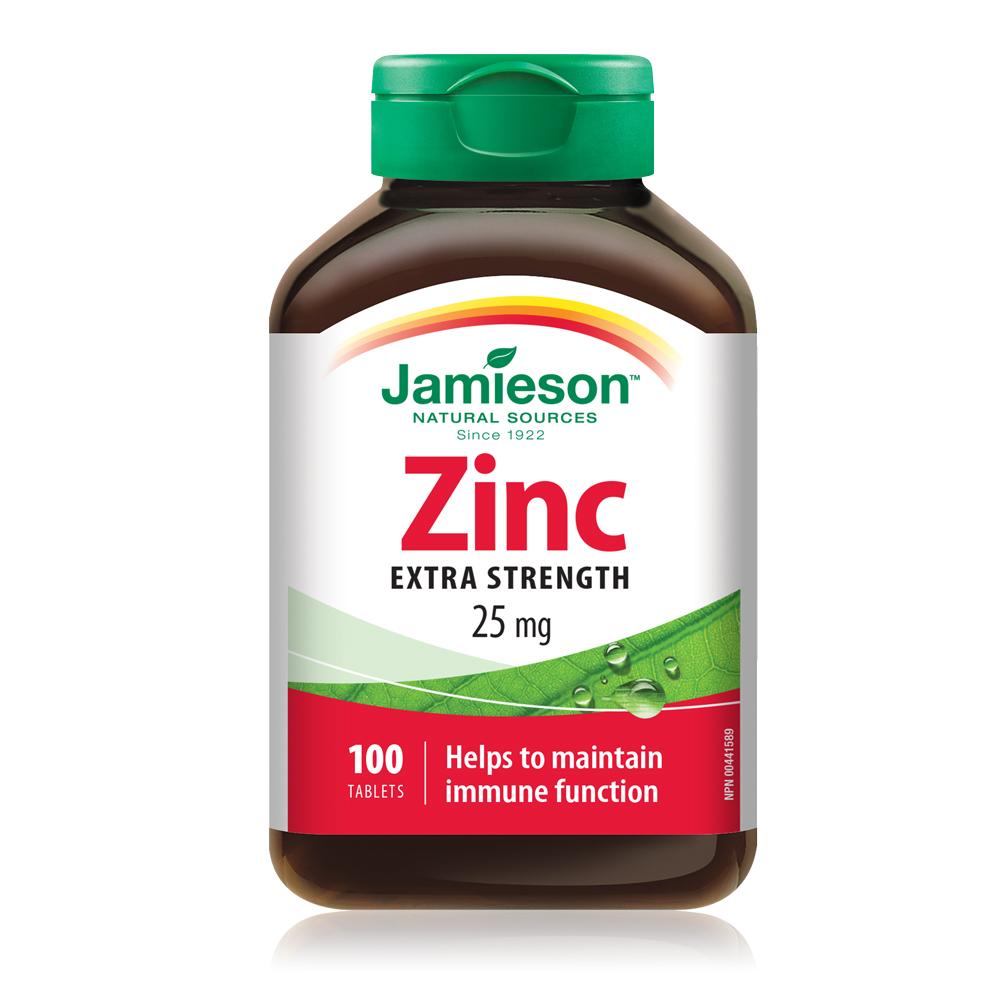 Jamieson Zinc 25 mg, 100 tabs 健美生