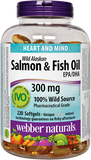 Webber Naturals Wild Alaskan Salmon & Fish Oil 300 mg EPA/DHA · 300 mg EPA/DHA, 220 softgels