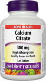 Webber Naturals Calcium Citrate 300mg, 120 tabs