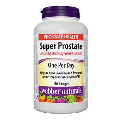 Webber Naturals Super Prostate, Extra Strength, ONE PER DAY FORMULA, 180 Softgels