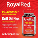 Webber Naturals Royal Red Extra Strength Krill Oil Plus 750mg, 120 softgels