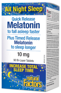 Natural Factors Melatonin 10 mg · Quick Release Plus Timed Release • Bi-Layer, 90 Bi-Layer Tablets