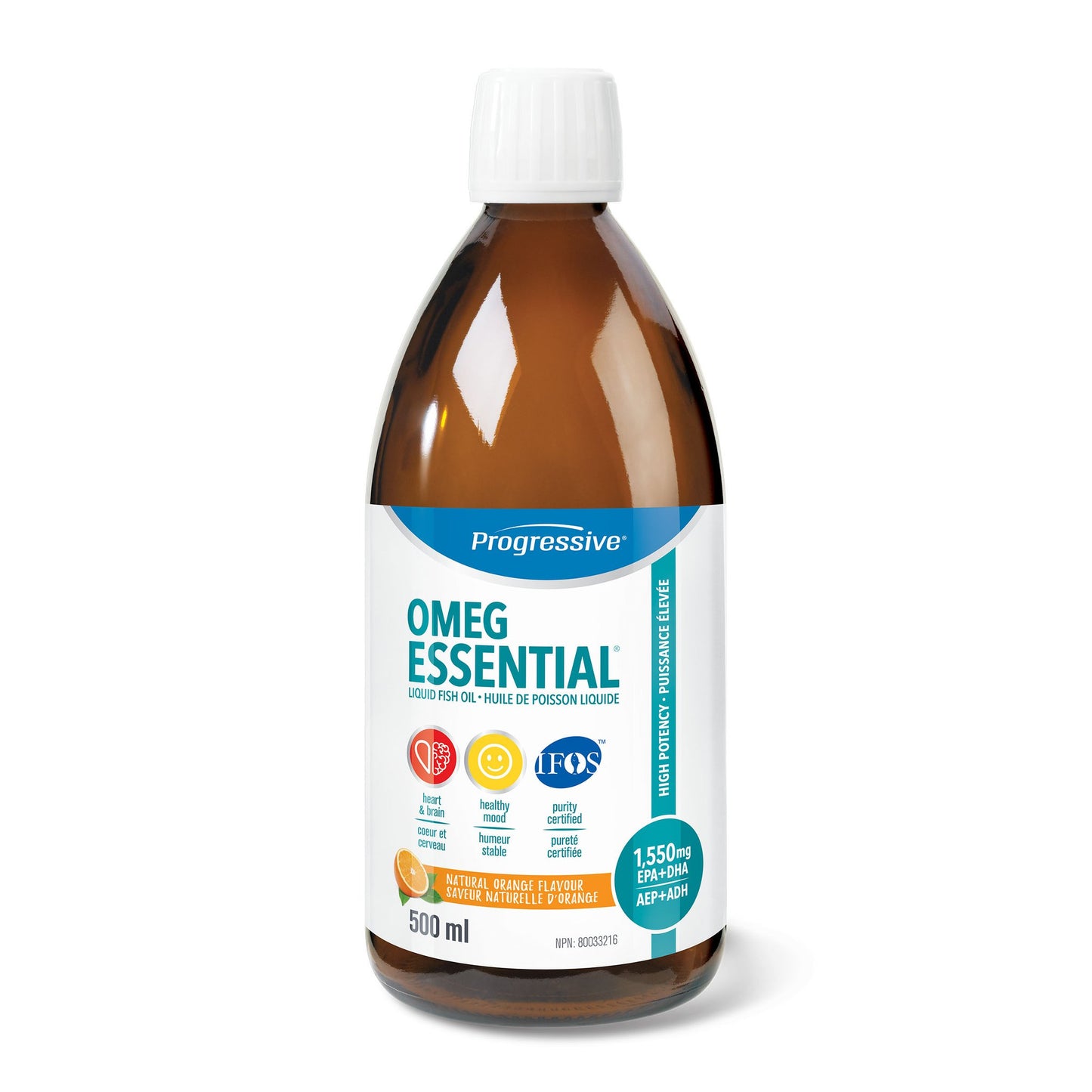 Progressive OmegEssential Liquid Orange, 500ml